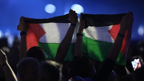 Banderas palestinas en la final de Eurovisión