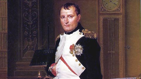 �Retrato del emperador Napole�n en su despacho de las Tuller�as� (1812). Jacques-Louis David. Galer�a Nacional de Arte. Washington