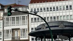 C�maras de vigilancia en la zona de O Campo, en Betanzos, para la vigilancia del tr�fico.