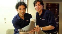 Randuz y Joaqu�n Romay patentaron unos calcetines con dedos para mejorar el rendimiento de los deportistas