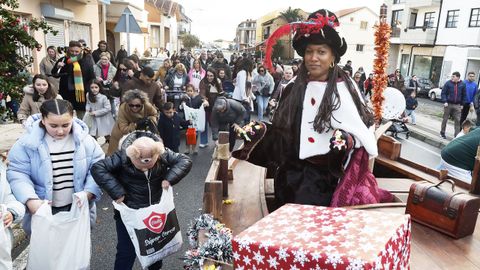 Alexa, en plena Cabalgata de A Illa