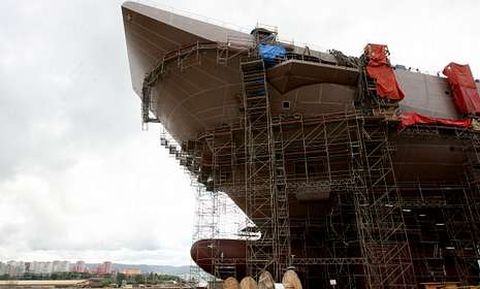 Imagen de archivo de la construcci�n del megabuque �Adelaide�.