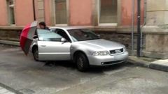 La salida de los detenidos del juzgado de Monforte