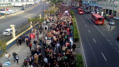 Miles de personas protestan en A Coru�a contra la Lomce