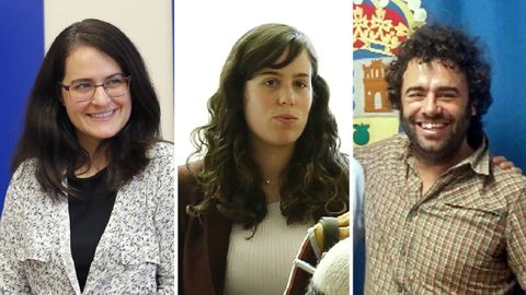 Paula V�zquez Verao, Paula Quinteiro y Davide Rodr�guez, diputados de En Marea