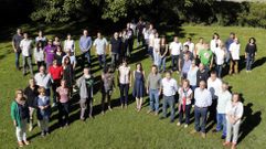 Los aspirantes del BNG forman una estrella en Bonaval.