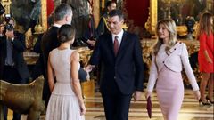 El lapsus de Pedro S�nchez durante el besamanos en el Palacio Real