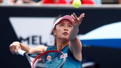 Imagen de archivo de Peng Shuai en un partido