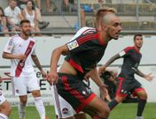 Borja Iglesias consigui� dos goles con el primer equipo en Alemania, uno ante el Nuremberg. 