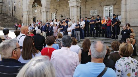 Barcelona Ourense.Concentracion en Ourense de repulsa por los atentados de Barcelona y minuto de silencio por las vctimas