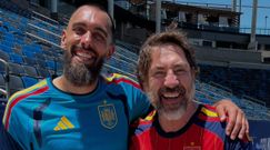 El jugador del Celta y de la selecci�n espa�ola Borja Iglesias y el actor Javier Bardem se han conocido este jueves en Los �ngeles.