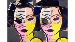 �Doble cara en rosa� (2023), pieza de inspiraci�n picassiana de Manolo Vald�s a la venta en Opera Gallery.