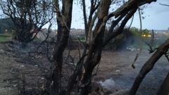 Terreno calcinado en el entorno del �gora de A Coru�a