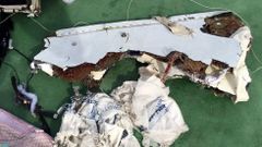 Restos del aparato hallados en el mar