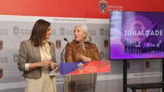 La mandataria provincial, Carmela L�pez, y la�diputada de Muller e Igualdade, Marisol Morandeira, presentaron en San Marcos la iniciativa.