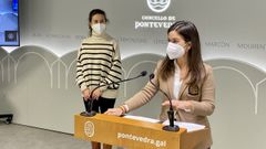Pepa Pardo compareci� junto a su compa�era Silvia Junco para denunciar las deficiencias del mercado de Pontevedra