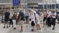 Cruceristas en el puerto de Vigo en una imagen de archivo