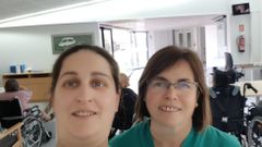 Aurora Dasilva y Milagros P�rez trabajan en la residencia de mayores de Manzaneda