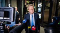 Geert Wilders, a su llegada al Parlamento de La Haya.