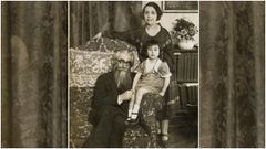 Josefina Blanco retratada con Ram�n Mar�a del Valle-Incl�n y la hija peque�a de ambos: Mar�a Antonia.