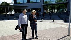 El matrimonio de O Carballi�o saliendo de los juzgados