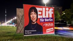 Cartel electoral de la formaci�n de extrema izquierda Die Linke en Berl�n