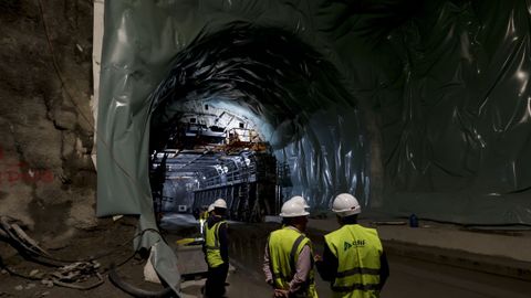 Obras de los tneles del tren al puerto exterior