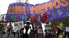 Manifestaci�n en Buenos Aires el pasado 11 de abril contra la violencia de g�nero tras el asesinato de Micaela Garc�a, una joven de 21 a�os