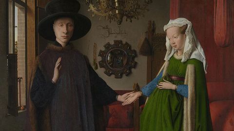Detalle del Retrato de Giovanni Arnolfini deJan van Eyck