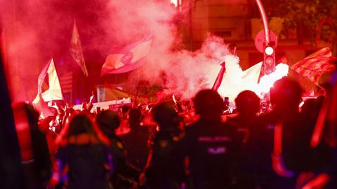 Miles de personas participan en la manifestaci�n convocada contra la amnist�a