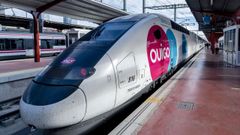 Un tren de Ouigo en la estaci�n de Chamart�n, desde donde conecta con Alicante y, en el 2024, con Valladolid