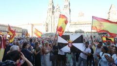 Manifestaci�n en la praza do Obradoiro a favor de Ceuta.
