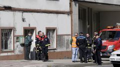 Casa donde viv�a la mujer que muri� en un incendio en  la avenida M. Gonz�lez Garces en Vilaboa Culleredo