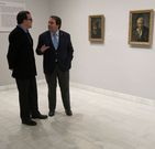 El director del Museu Picasso de Barcelona con el alcalde coru��s.