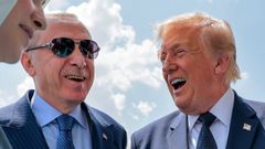 El presidente de Estados Unidos, Donald Trump, junto al l�der de Turqu�a, Recep Tayyip Erdoan
