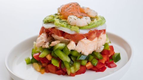 Salpic�n de salm�n de Bar Scala.