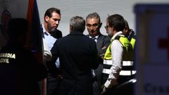 El ministro de Transportes, �scar Puente, en el lugar del accidente ferroviario en Urda