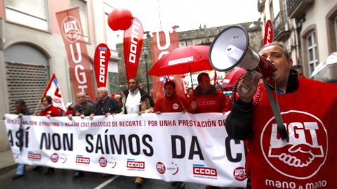 Manifestación del primero de mayo en Lugo.