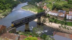 El puente de Os Peares, uno de los de la l�nea f�rrea entre Monforte y Ourense