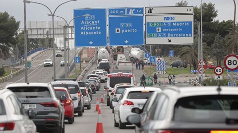 Retenciones en las salidas de la ciudad de Valencia