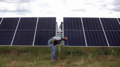 Parque solar en la provincia de Le�n