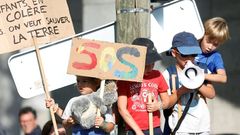 Protesta llevada a cabo por ni�os en Par�s el pasado 21 de septiembre para pedir a los pol�ticos que tomen medidas urgentes contra el cambio clim�tico