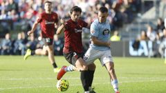 El jugador del Celta Ferran Jutgl�, durante el partido de la primera vuelta frente al Athletic Club en Bala�dos.