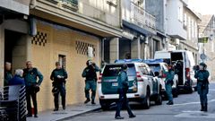 Fuerzas de seguridad actuando en un desalojo en Ponteareas, en una imagen de archivo