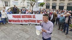 Protesta de los propietarios a finales de abril, en Pontedeume