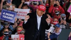 Trump, durante un mitin el mircoles en Des Moines, capital de Iowa