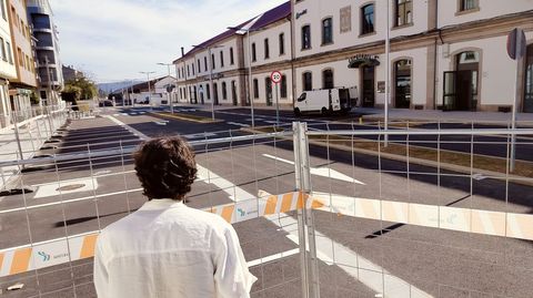 Las obras en la plaza de la Estaci�n en los d�as previos a su apertura
