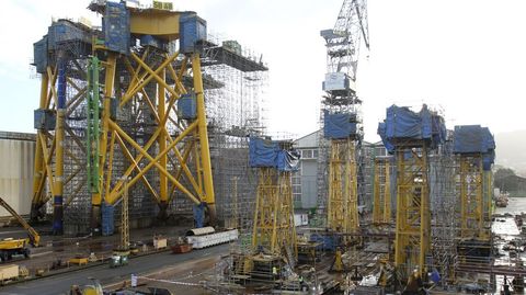 Fabricación de «jackets» para Iberdrola en Navantia Fene