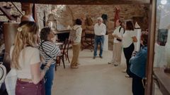 Xos� Cid con algunos de los visitantes que pasaron por su casa en Taboadela