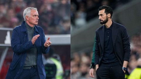 Mourinho y Arbeloa, que se enfrentan hoy, durante unos partidos de este curso.